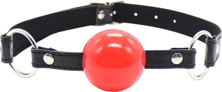 Smart Moves - Ball Gag - Plastic Bal - Bandje PU Leer - Zwart/Rood