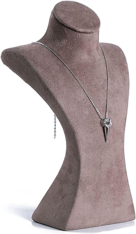 Sieraden Display Buste - Hanger Stand Ketting - Winkels Beurzen - Fluwelen Afwerking - 2.54 cm - Zwart