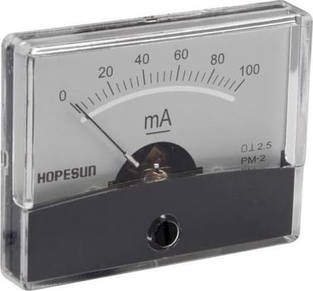 Analoge Paneelmeter Voor Dc Stroommetingen 100Ma Dc / 60 X 47Mm