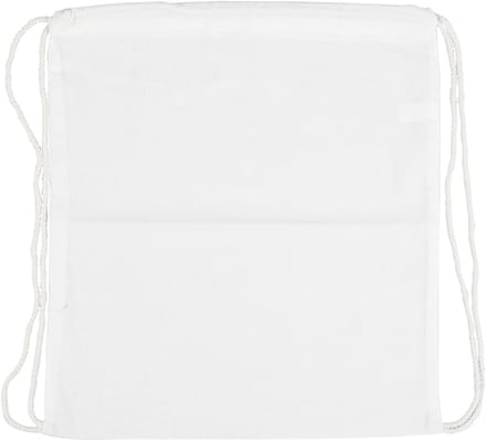 Tas met treksluiting, afm 37x41 cm, 130 gr, wit, 1 stuk
