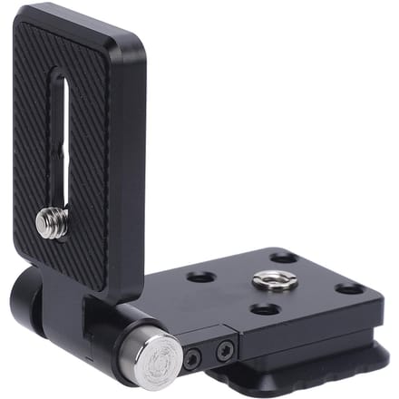 Opvouwbare L-vormige snelkoppelingsplaat camera L-beugel verticale horizontale omschakeling met 1/4 inch black