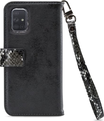 Mobilize Gelly Wallet Zipper Samsung Galaxy A71 Hoesje Black Snake