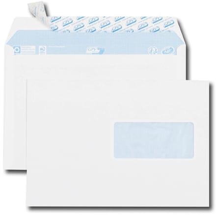 GPV envelop Everyday, 162x229 mm, wit, 80 g/m2, zelfkl., venster re. 45x100 mm, 70 st.