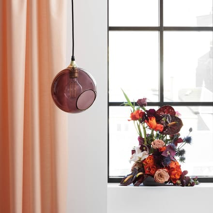 DESIGN BY US Hanglamp Ballroom, paars, Ø 20 cm, glas