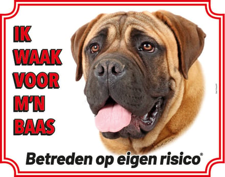 Bullmastiff Blond Waakbord