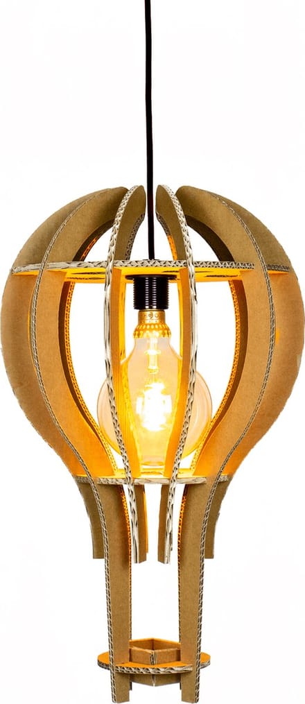 Kartonnen lommel lamp - Diameter 33 cm | E27 - Kartent