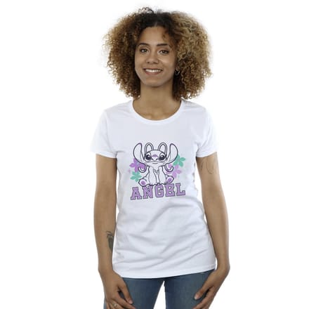 Disney Dames/Dames Lilo & Stitch Angel Katoenen T-Shirt (Wit)