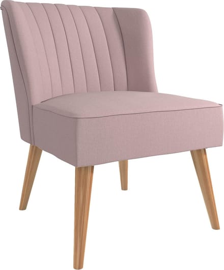 Brittany-Gestoffeerde Accent Stoel in Linnen Pink