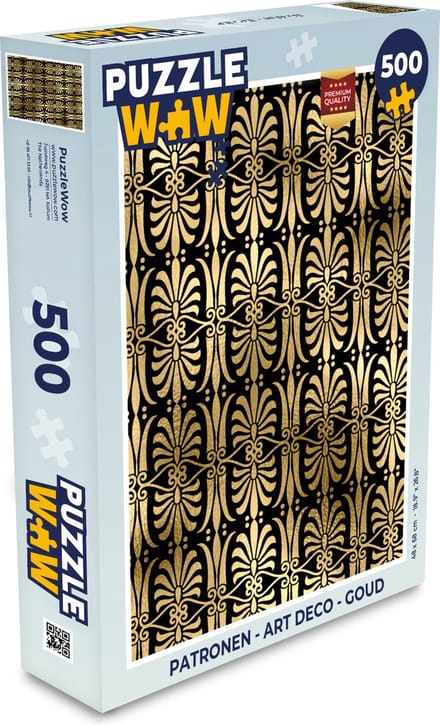 Puzzel Patronen - Art Deco - Goud - Legpuzzel - Puzzel 500 stukjes