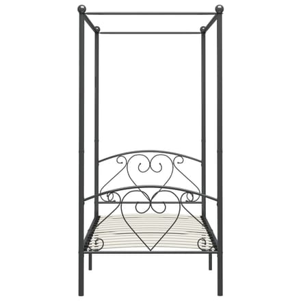 vidaXL - Hemelbedframe - metaal - grijs - 120x200 - cm
