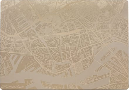 Place Maps Placemat Stadskaart Rome - Kunstleer - Champagne - 1 Stuk