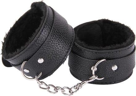 Pluche handboeien | bdsm | beginner | erotische speeltjes | zwart