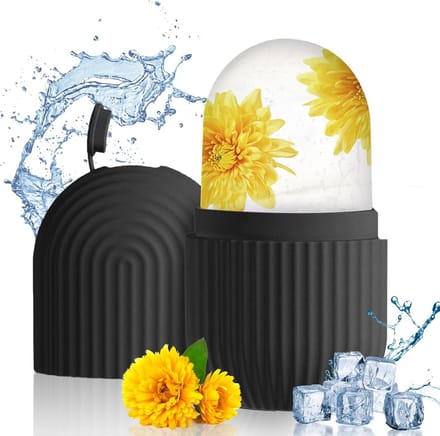 Famanu – Ice face roller – Siliconen gezichtsroller vermindering – Zwart