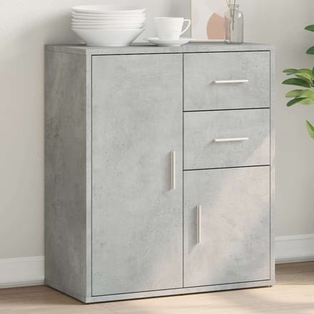 vidaXL - Dressoir - 60x31x70 - cm - bewerkt - hout - betongrijs
