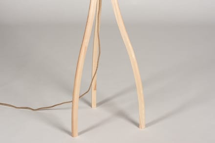 Lumidora Vloerlamp 31048 - ORLANDO - E27 - Zwart - Hout - ⌀ 45 cm