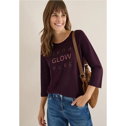 Shirt met glitter tekst