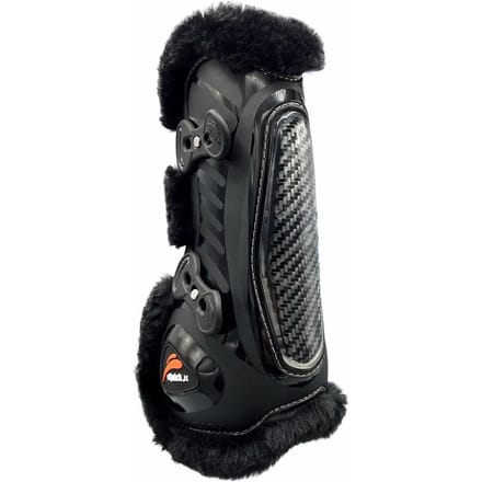 Frontlaarzen voor paarden met bont eQuick eCarbon Fluffy