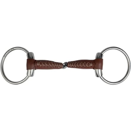 2-rings lederen paardenbit Metalab Pinchless
