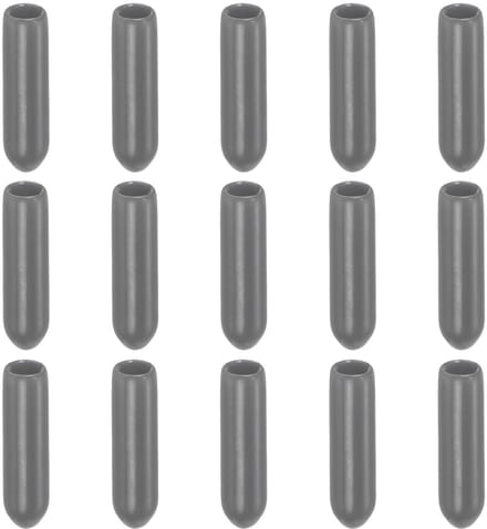 Dailygoods- Eindkappen 100 Pack - Rubber Beschermkap - Schroefdraad Protector - Slijtvast - Donkergrijs - Binnendiameter 4 mm