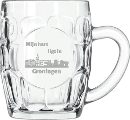 Gegraveerde Bierpul 55cl Groningen