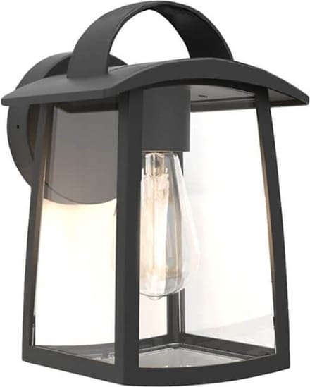 LUTEC Kelsey - Wandlamp - Helder glas - Matzwart