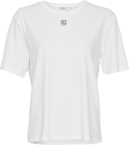MSCH Copenhagen Mschmelea Icon Tee Tops & T-shirts Dames - Shirt - Wit - Maat L/XL