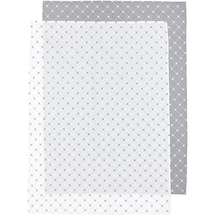 Meyco X Mrs.Keizer Louis wieglaken - 2-pack - grey - 75x100cm