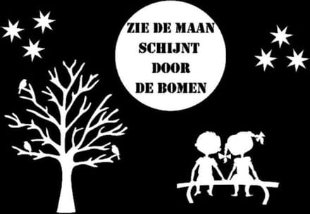 Uitbreidingsset 2 raamsticker zie de maan herbruikbaar statisch | Rosami