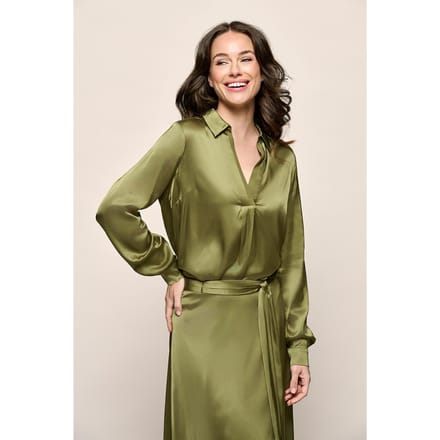 Ezra Blouse Olijfgroen