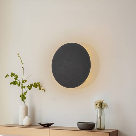 TK Lighting wandlamp Lunia New, zwart, Ø 30 cm