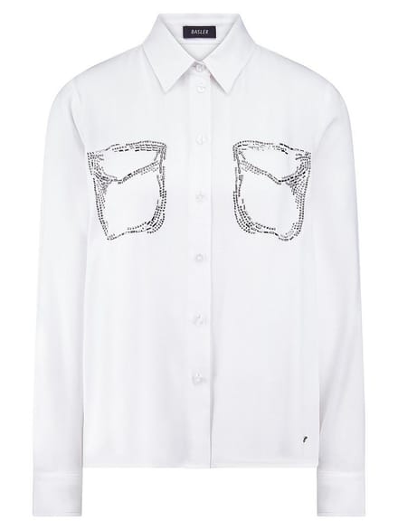 Overhemdblouse Van BASLER wit