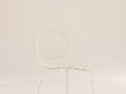 Vente-unique Set van 2 opstapelbare tuinstoelen van metaal - Beige - CEDEIRA van MYLIA