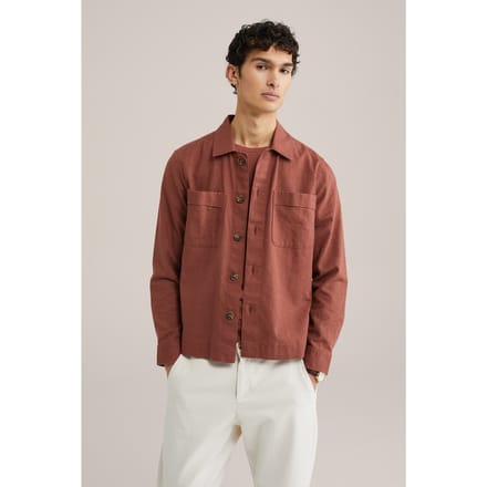 We Fashion Overshirt Rust Brown Größe: M | Casual hemden Outlet | Herren | Braun