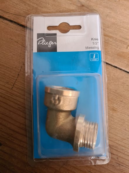 Plieger Knie 1/2'' messing