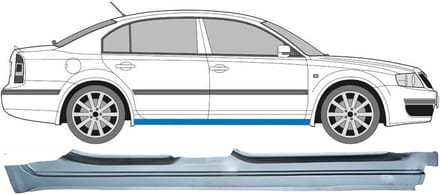 Volledige dorpel voor Skoda Superb 2002-2008 / Rechts