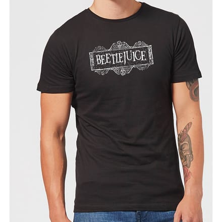 Beetlejuice White Logo Unisex T-Shirt - Black - S - Zwart
