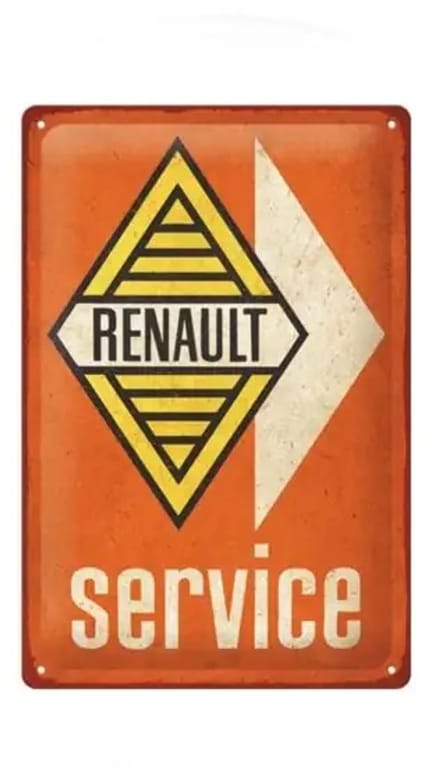 Metalen Bord 20x30 cm Renault Service