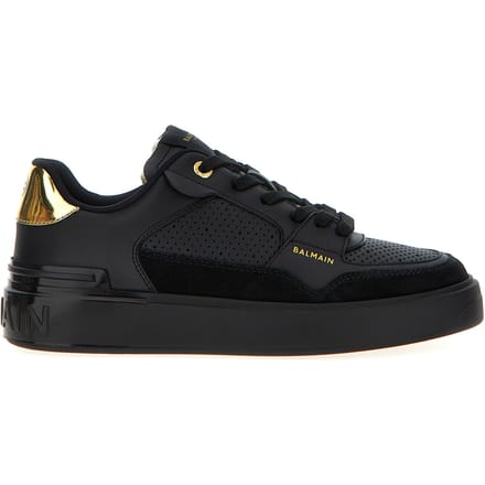 Balmain Zwarte Kalfsleren Sneakers