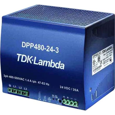 TDK-Lambda DPP480-24-1 DIN-rail netvoeding 24 V/DC 20 A 480 W Aantal uitgangen:1 x Inhoud 1 stuk(s)