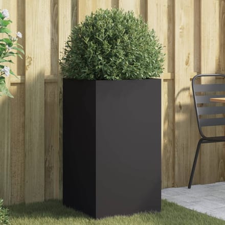 vidaXL - Plantenbak - 42x38x75 - cm - staal - zwart