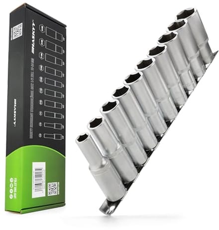 Steeksleutelset lange moerdoppen 1/2 inch dopsleutels 10-24 mm zeskant set