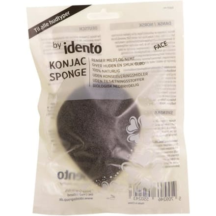 Idento Konjac Sponge Teardrop Black 1 st