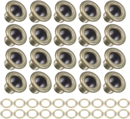 Dailygoods - Ogen met Sluitringen 10 x 5 x 7 mm 200 Stuks voor Creatief Gebruik