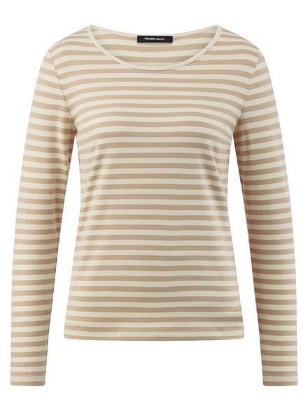 T-shirt ronde hals Van Peter Hahn beige