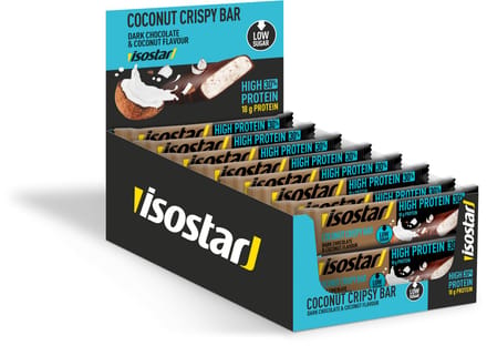 Isostar High Protein - Coconut Crispy Bar - Chocolade - Kokos - 16 x 55 g