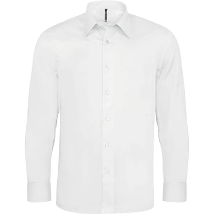 Kariban Heren stretch overhemd lange mouwen K529 - White - M