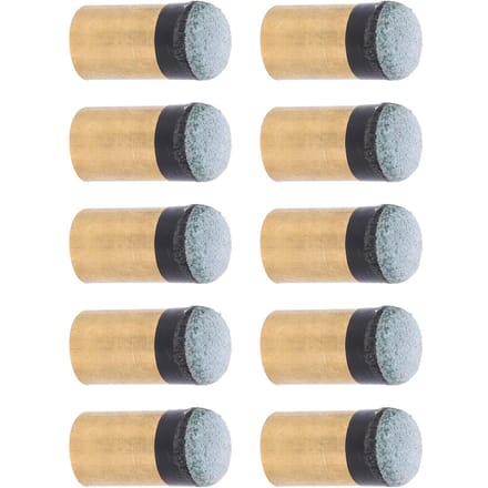 Lot de 10 embouts de rechange pour queue de billard, snooker, en cuir PU et cuivre à visser(10 MM ) beige