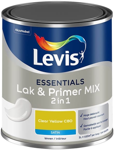 Levis - Essentials Lak & Primer Mix - Clear Yellow C80 - Mengverf - 1 L