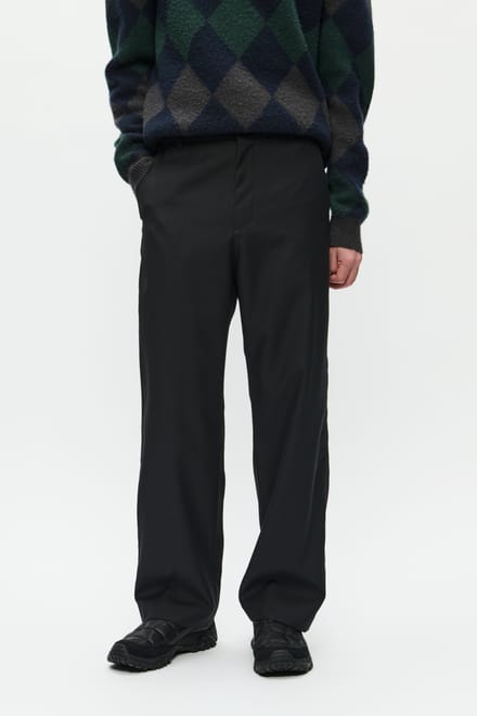Broek van wolmix met achterzakken, model 'Henry trousers'