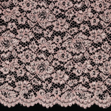 10 meter kant stof - Licht roze - 145cm breed